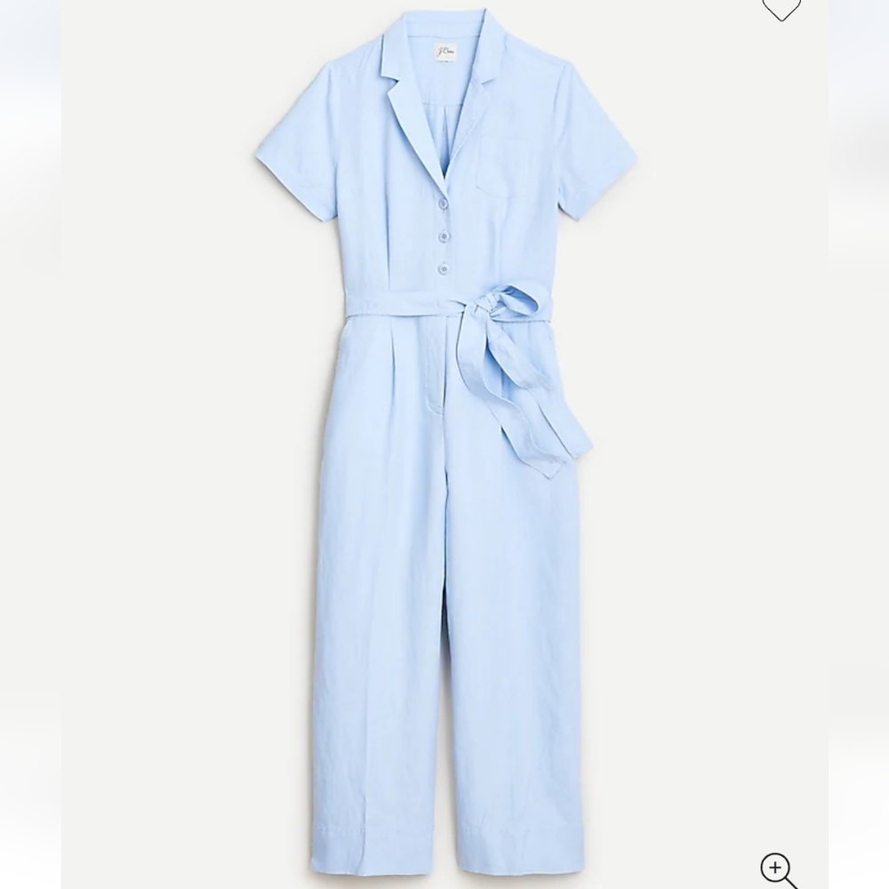 NWT J. Crew Wide-leg jumpsuit in linen blend